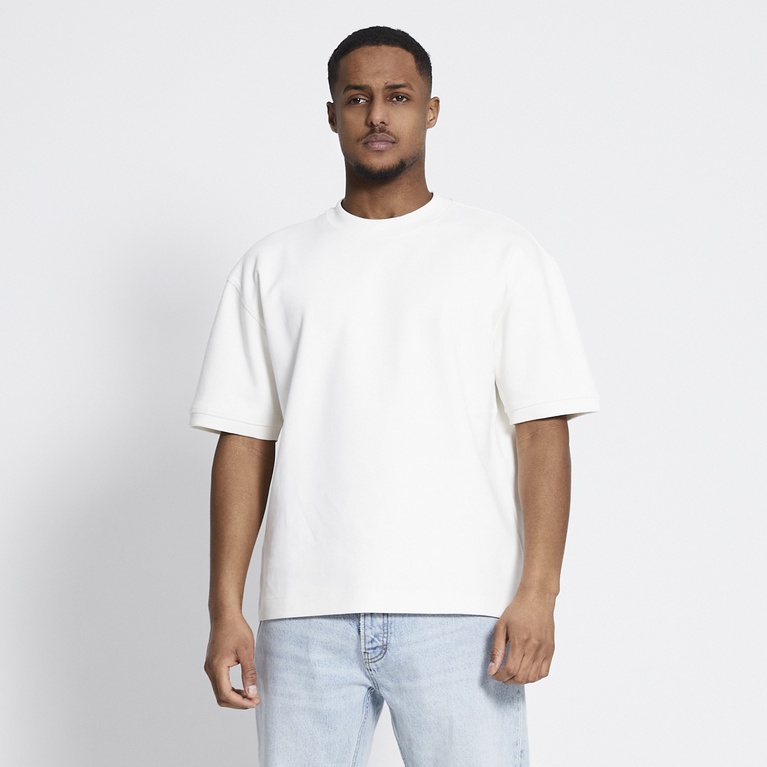 Boxy sweat tee "Gunnar" Off white